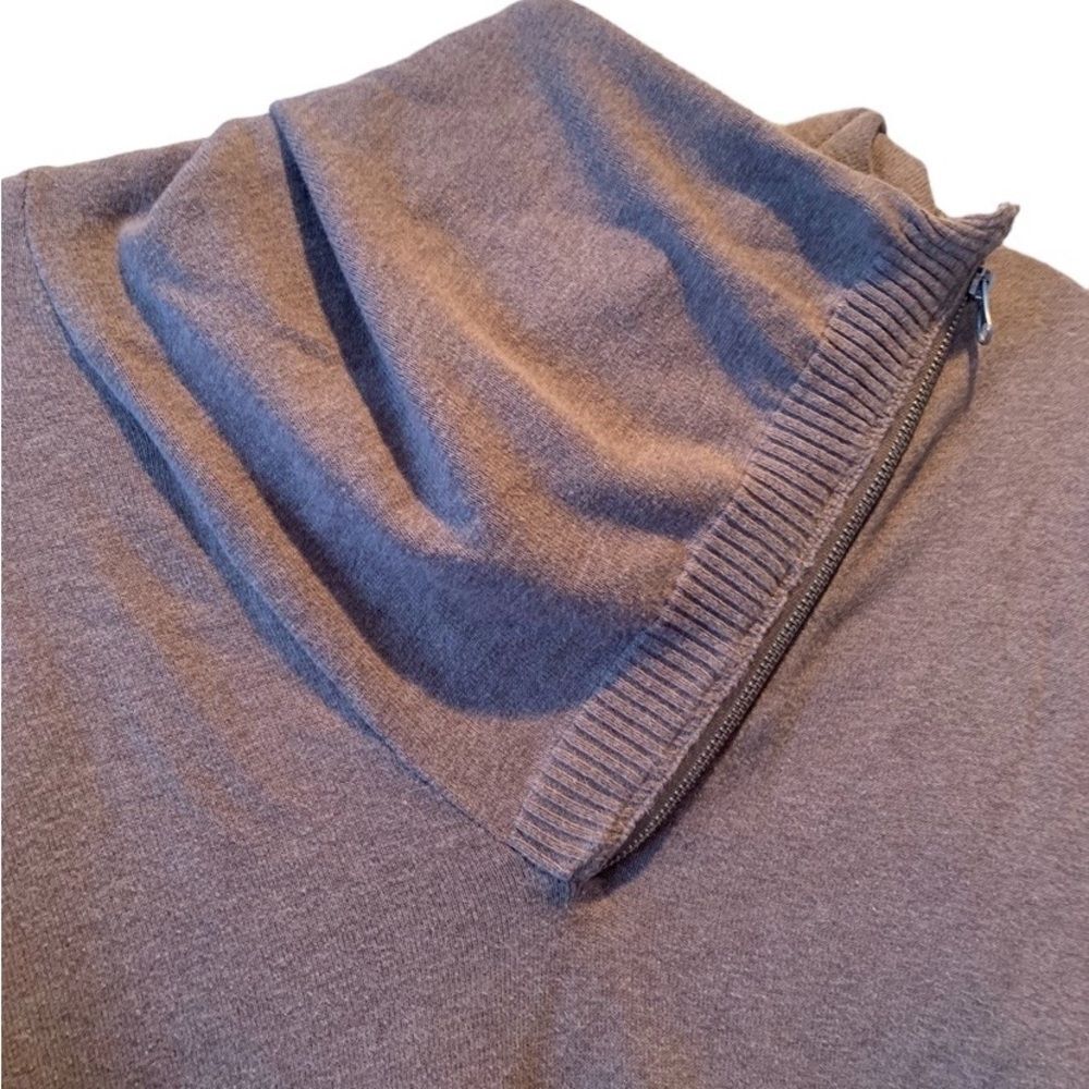 Jeanne Pierre Womens 1/4 Zip Cowl Neck Sweater Heather - Picture 3 of 6